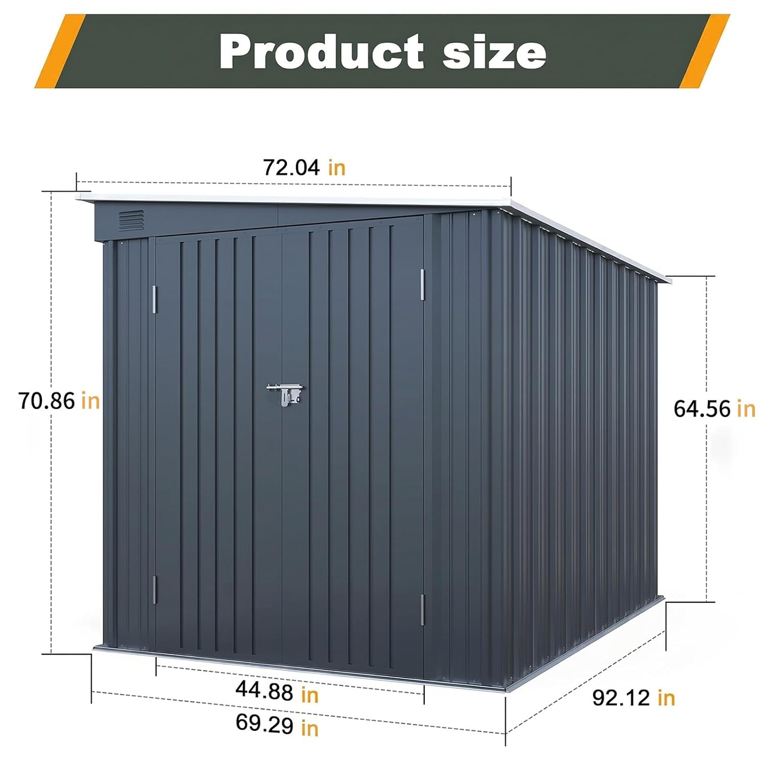 6x8 FT Metal Lean to Shed Lock - огляд і ціна Garden Tools