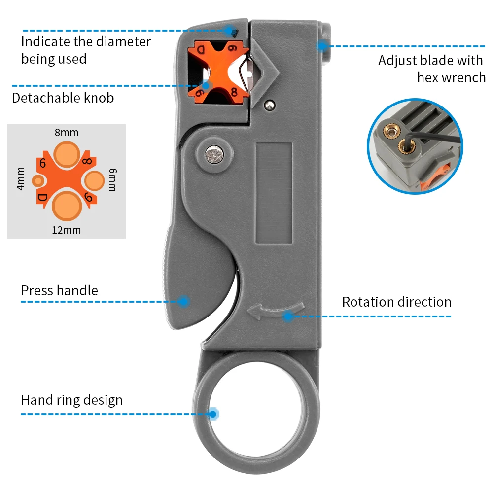 Rotary Wire Stripper Tool Adju - огляд і ціна Automatic Wire Stripper Cutter