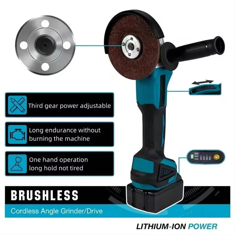Makita DGA404 4-Speed Brushles - огляд і ціна Brushless Angle Grinder Battery Powered