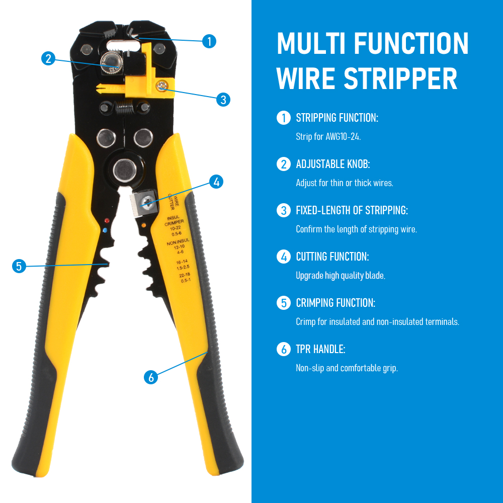 Adjustable Automatic Wire Stri - огляд і ціна Automatic Wire Stripper Cutter