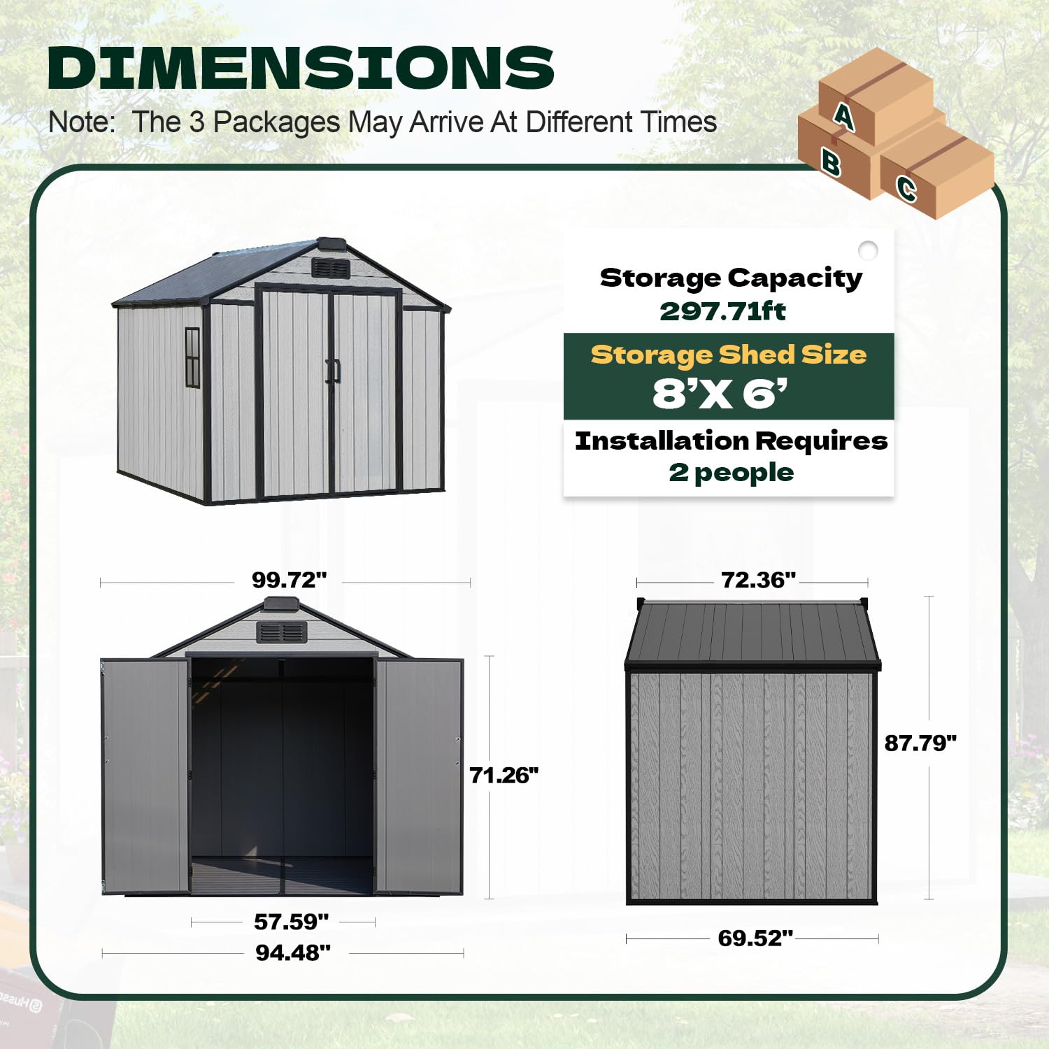 8x6 FT Resin Outdoor Storage S - огляд і ціна Garden Tools