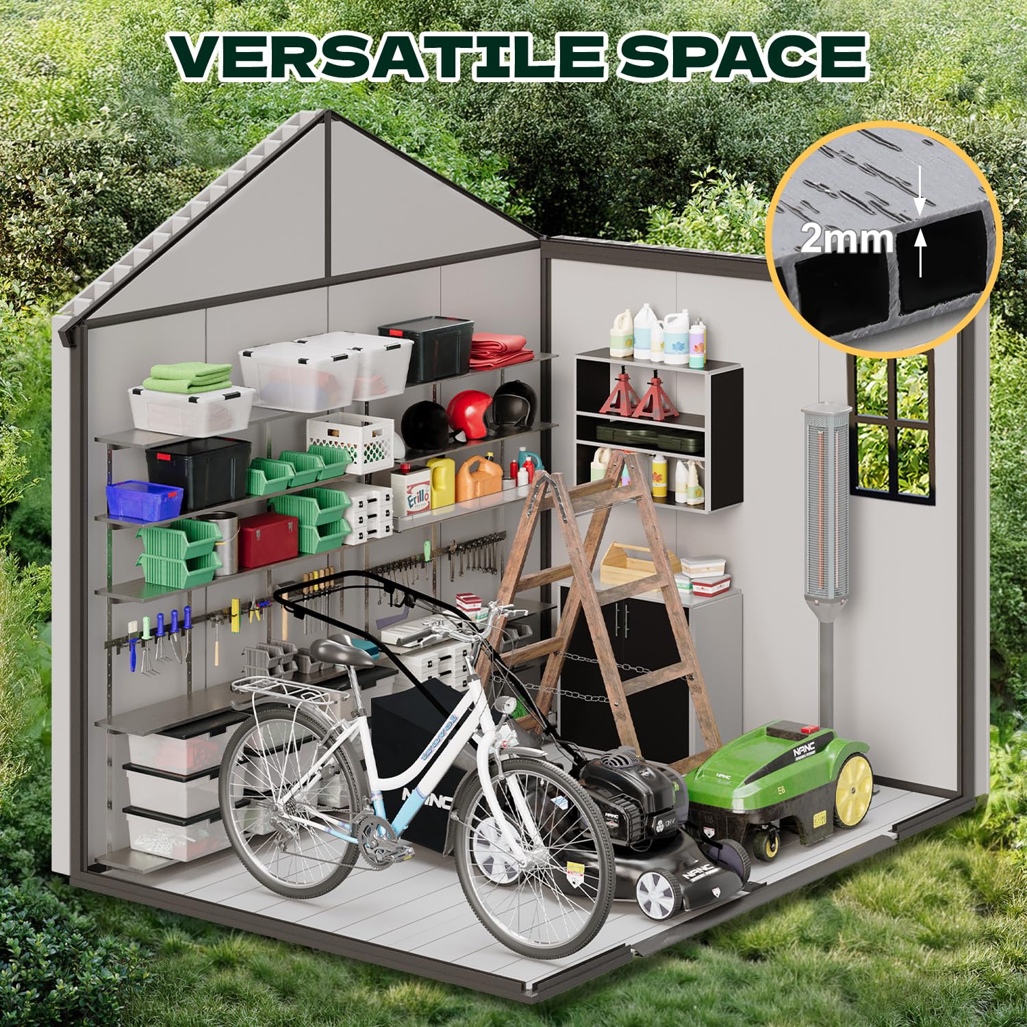 8x6 FT Resin Outdoor Storage S - огляд і ціна Garden Tools