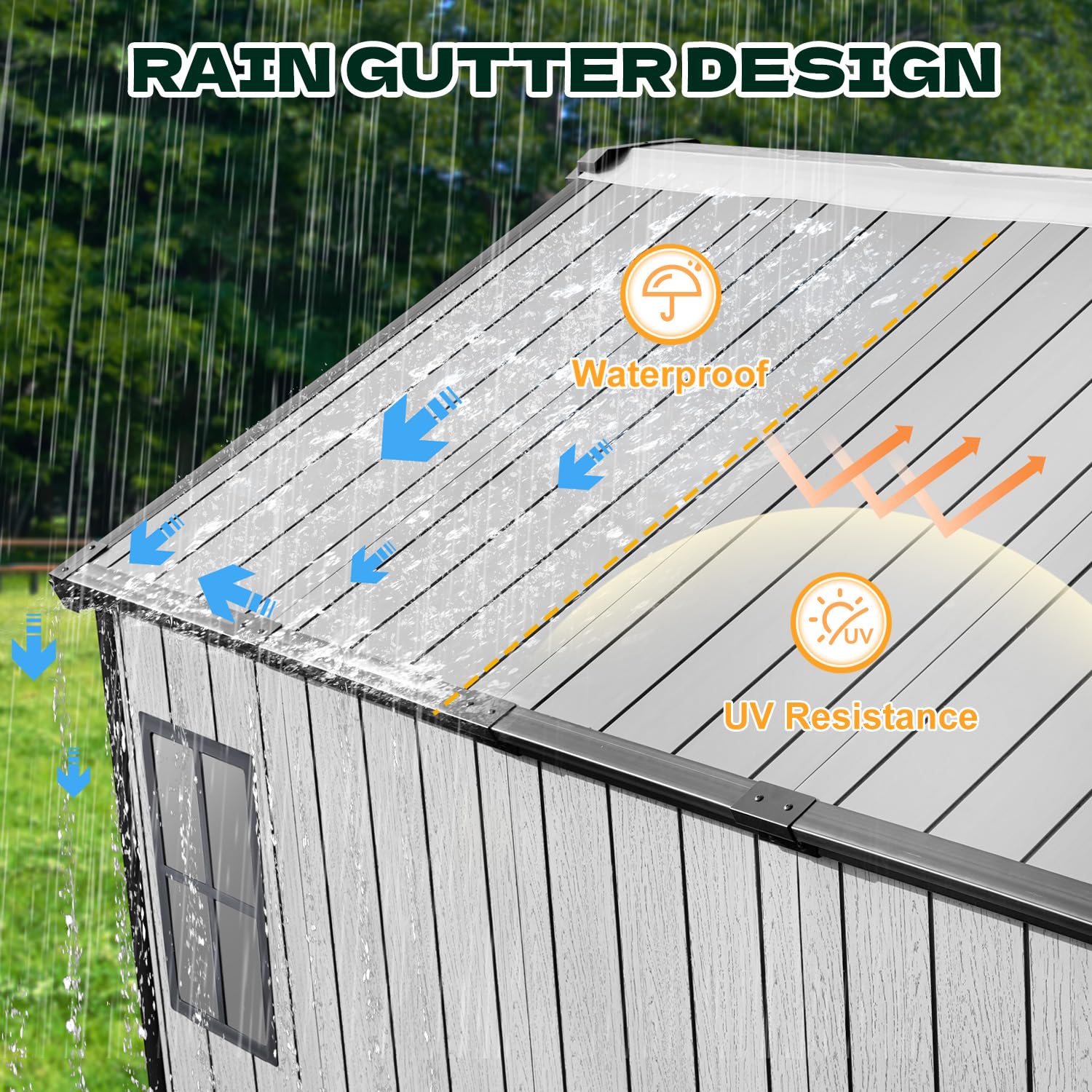 8x6 FT Resin Outdoor Storage S - огляд і ціна Garden Tools