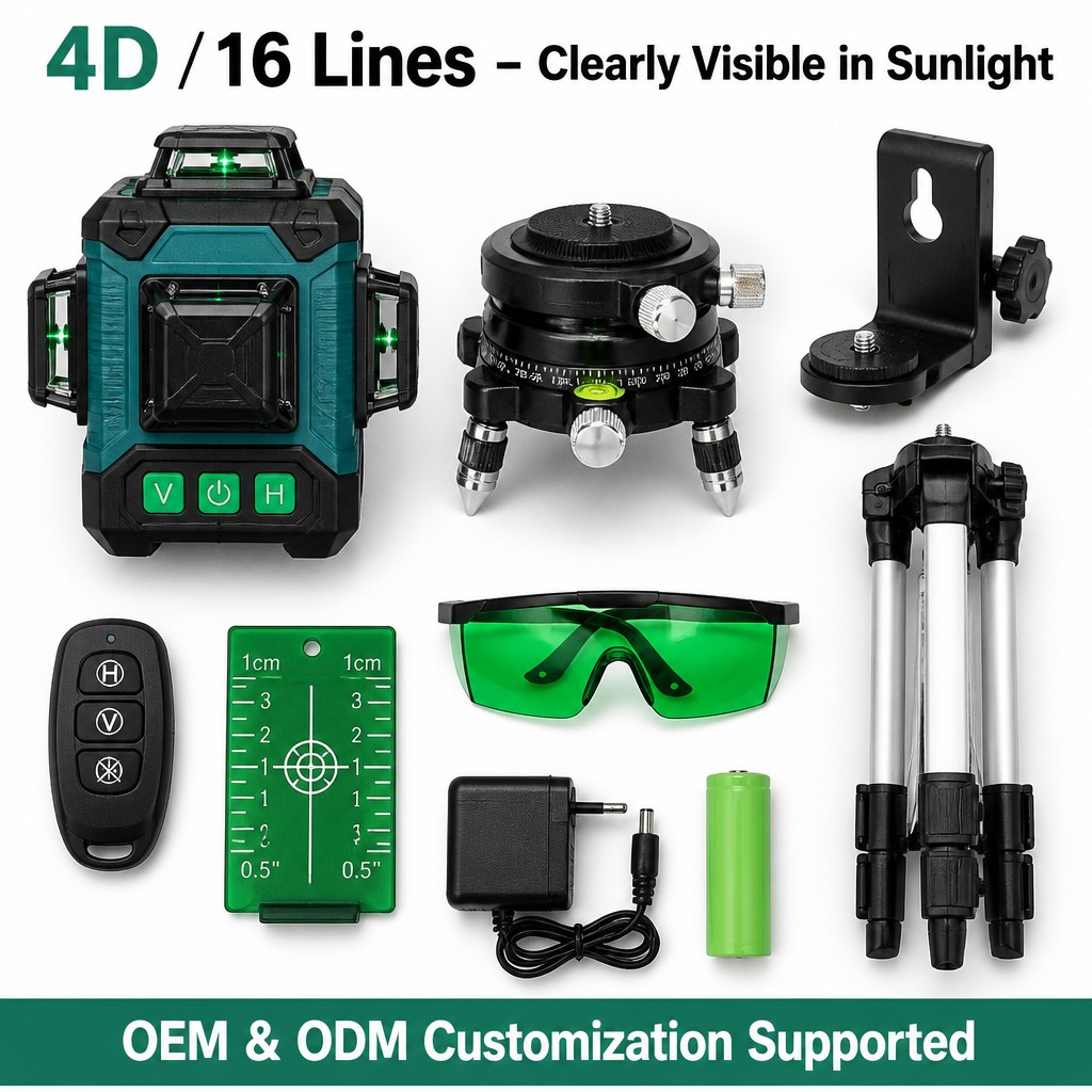 4D 16-Line Green Laser Level,  - огляд і ціна Laser Level 16 Lines 4D Green