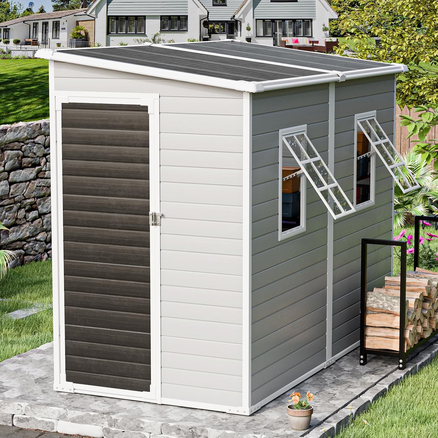 4x8 FT Resin Outdoor Storage S - огляд і ціна Garden Tools