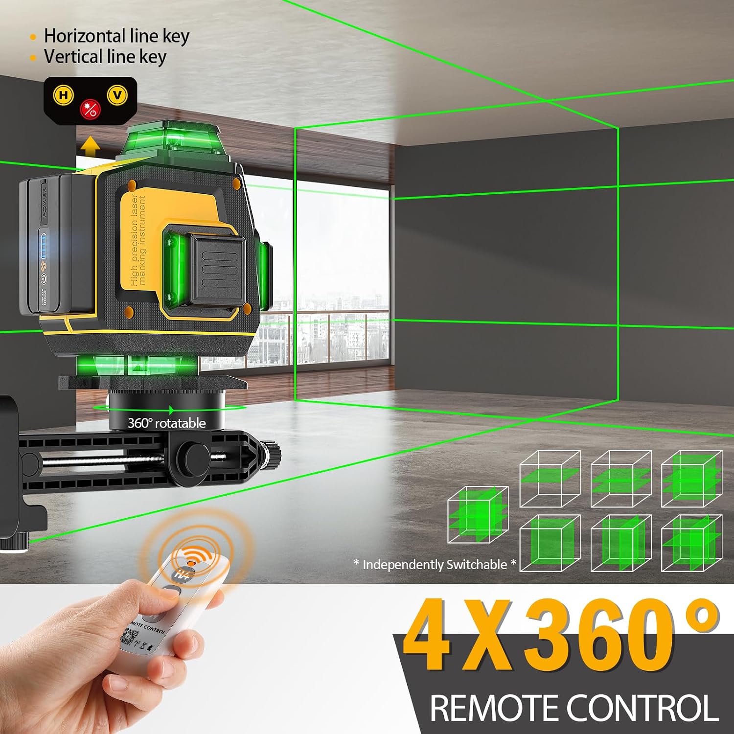 ^For Laser Level 360 Self Leve - огляд і ціна Laser Level 16 Lines 4D Green