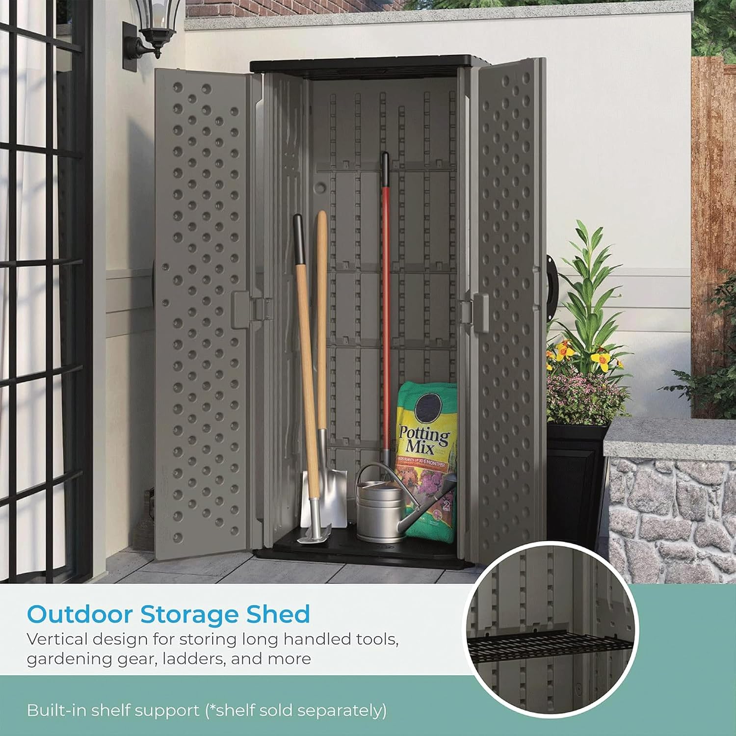 Vertical Storage Shed 22 Cu Ft - огляд і ціна Garden Tools