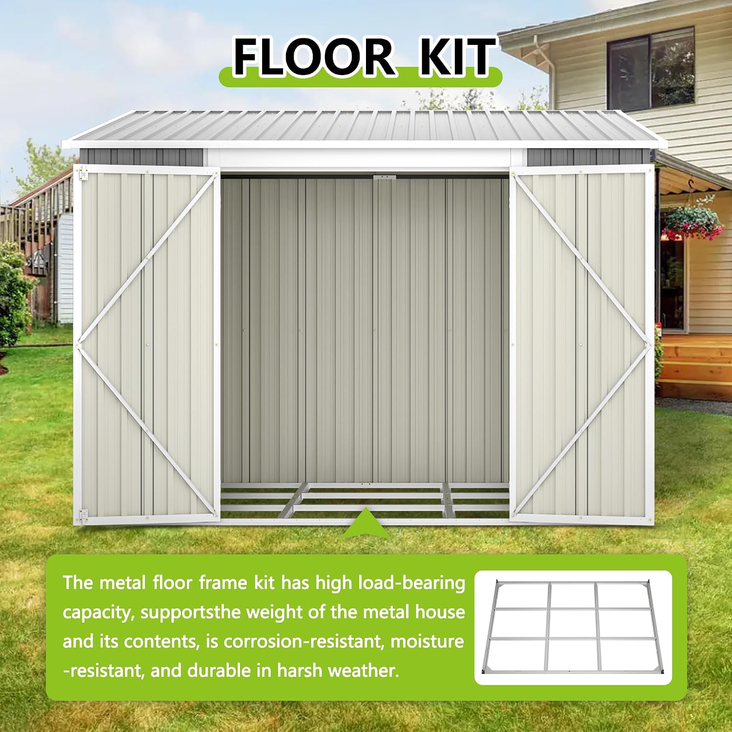 6x8FT Lean to Metal Outdoor St - огляд і ціна Garden Tools