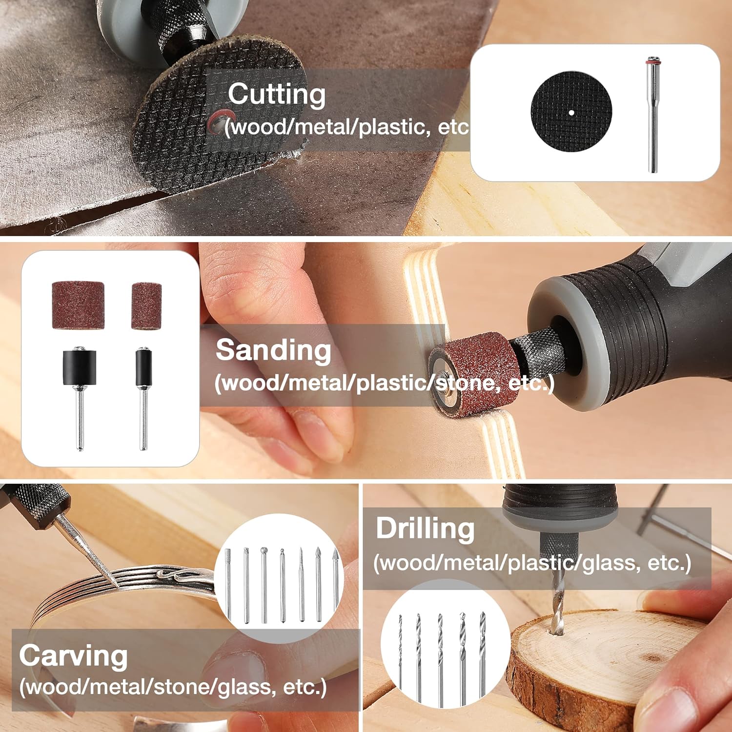 Cordless Rotary Tool Kit Woodw - огляд і ціна Cordless Rotary Tool Kit Accessories