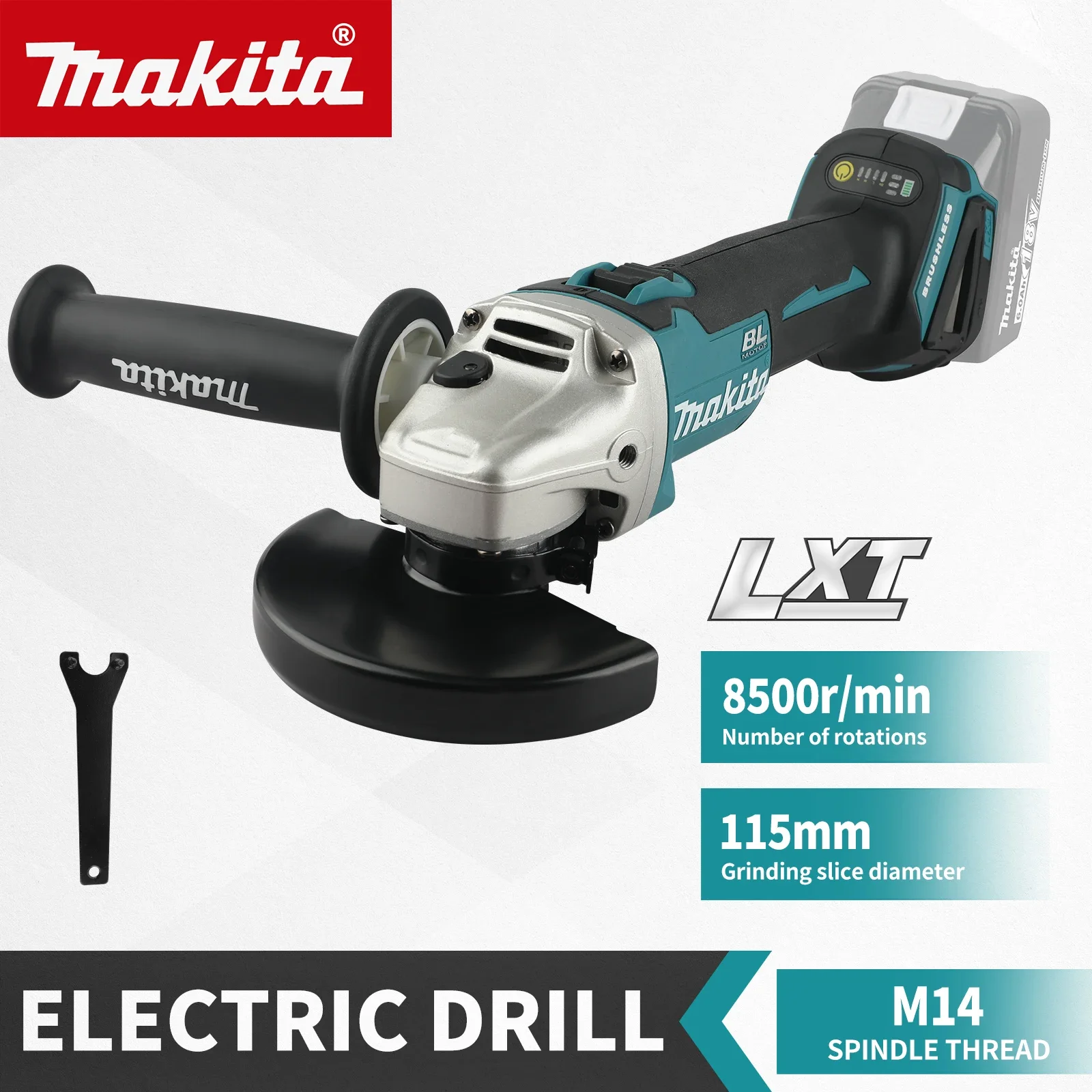 Brushless Lithium Electric Ang - огляд і ціна Brushless Angle Grinder Battery Powered