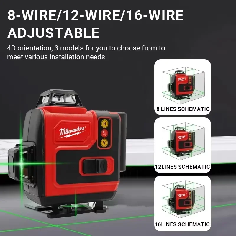 Genuine Milwaukee 4d 16 Line L - огляд і ціна Laser Level 16 Lines 4D Green