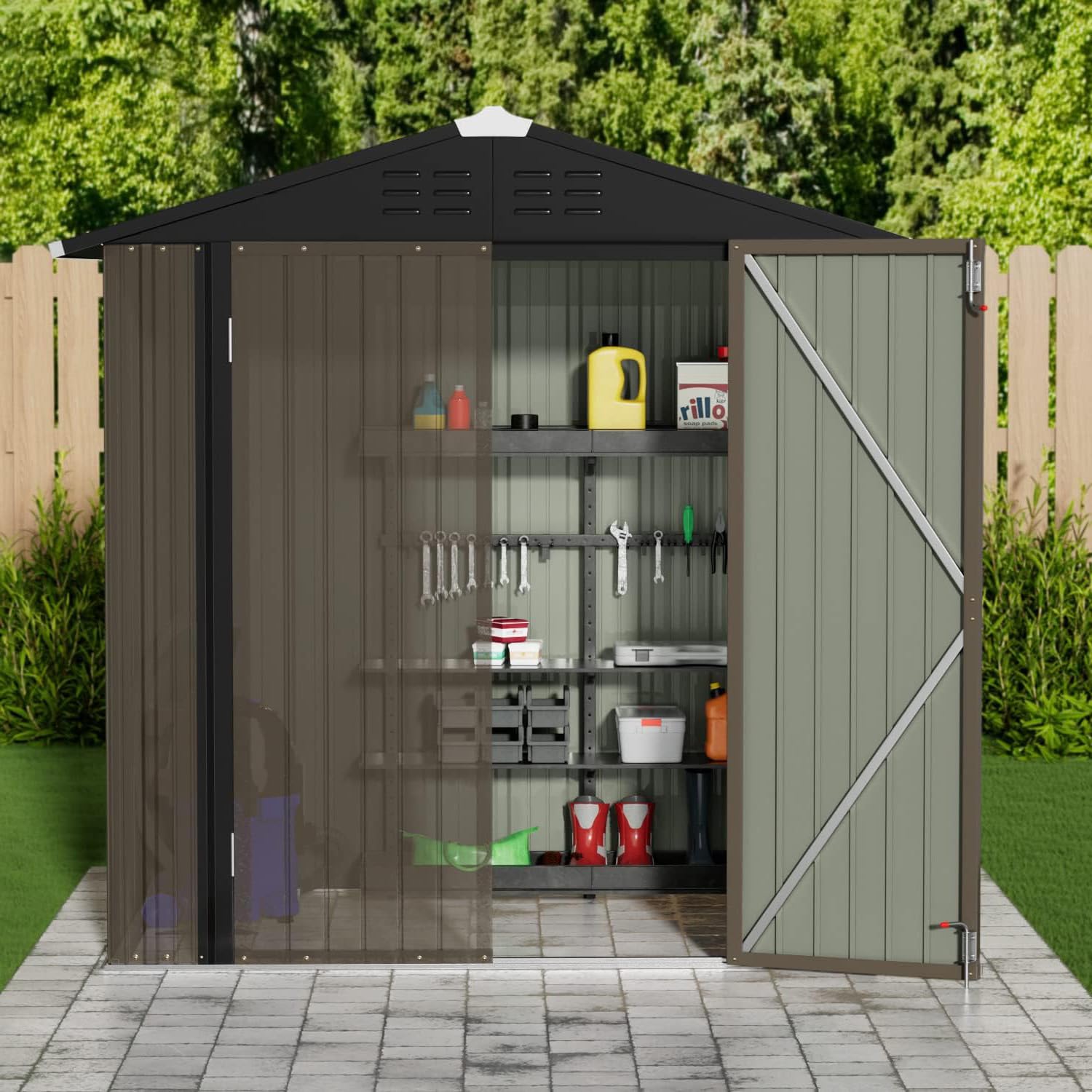 Metal Outdoor Storage Shed 6x4 - огляд і ціна Garden Tools
