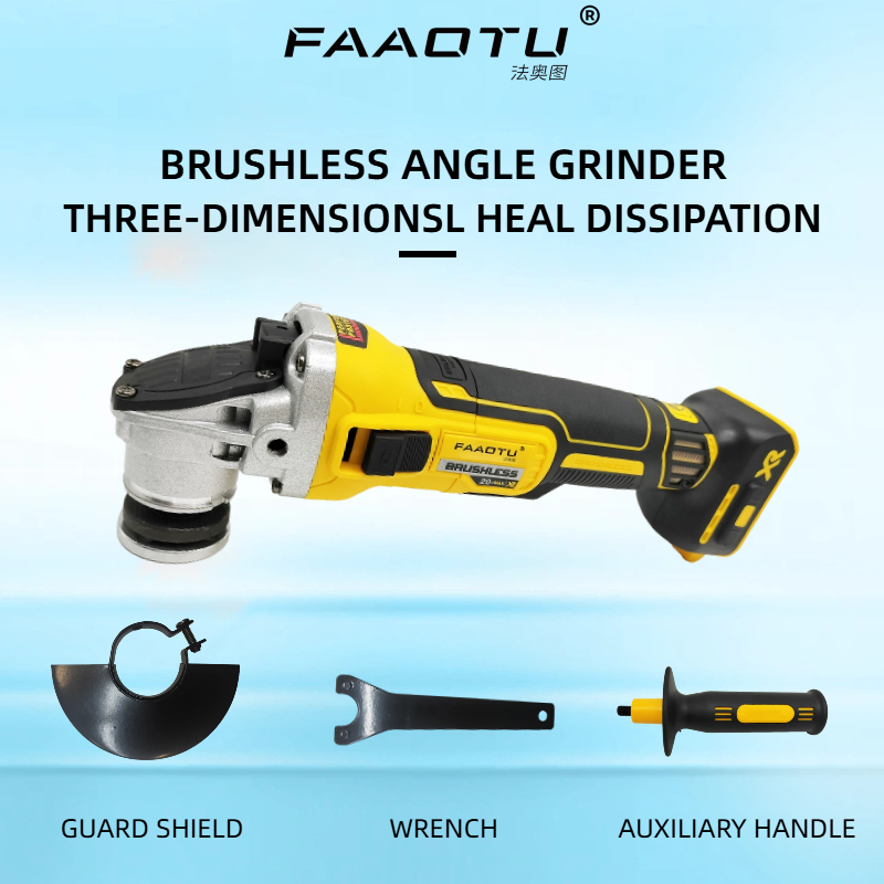 FAAOTU DCG405 125mm flat head  - огляд і ціна Brushless Angle Grinder Battery Powered